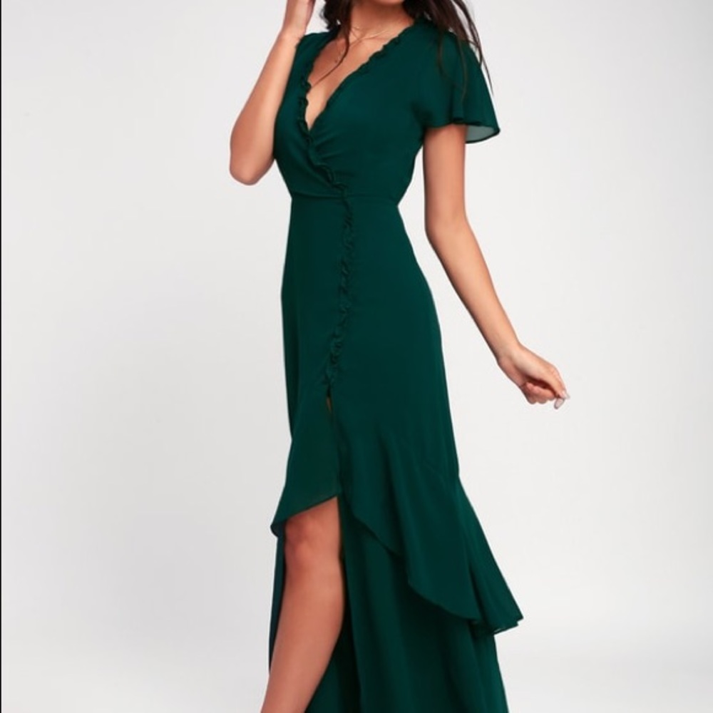 Lulu’s Deep Green Maxi Dress